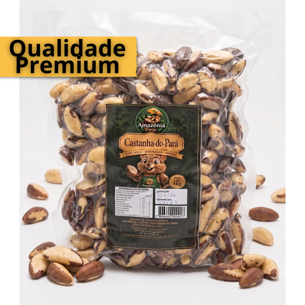 Castanha-do-Pará Premium 1kg | Selecionada e Embalada a Vácuo