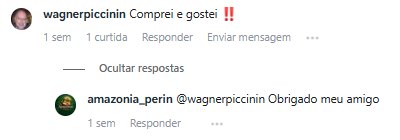 Comentário: comprei e gostei